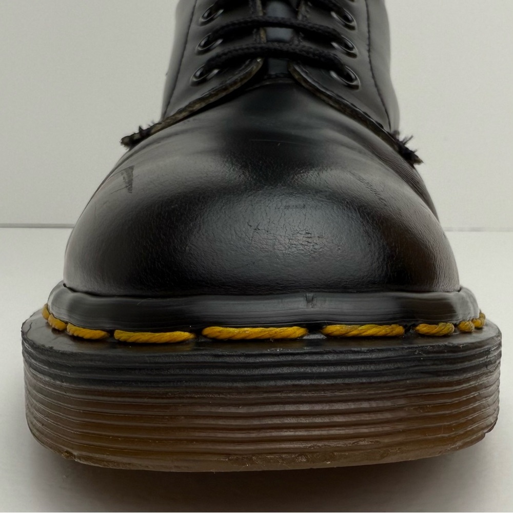 Vintage Dr. Martens MIE Black Smooth Leather Tall 20 Eye Boots UK 5 - Picture 10 of 16